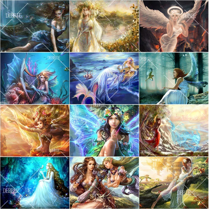 

5D Diy Diamond Painting Home Decoration Embroidery Mosaic Cross Stitch of Rhinestone Square Round Anime Girl Wall Art Pictures