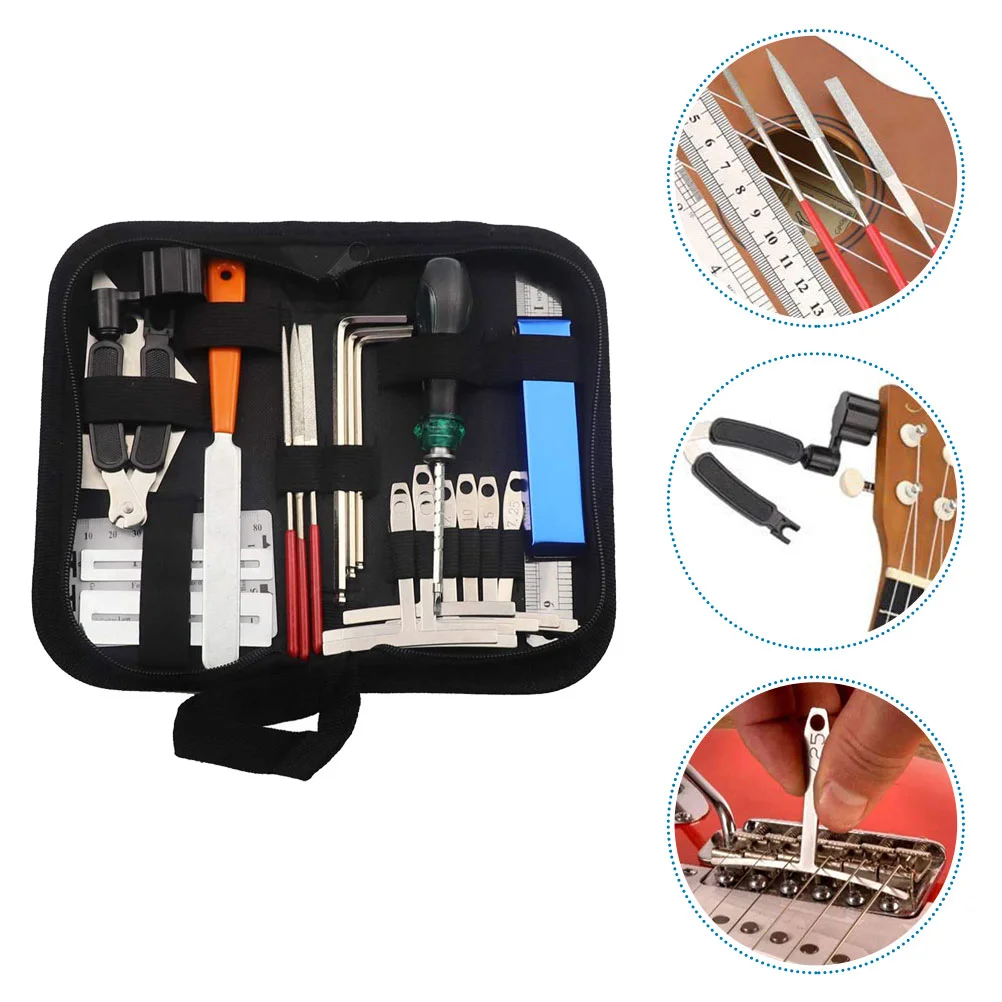 

Guitar Tool Repair Kit Electric Maintenance Mandolin Cleaning String Ukulele Bass Accessory Banjo Instrument Setup Set