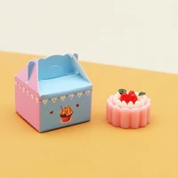 functional cute bright color role play kitchen dessert dollhouse accessories dollhouse dessert dollhouse cake 1 set