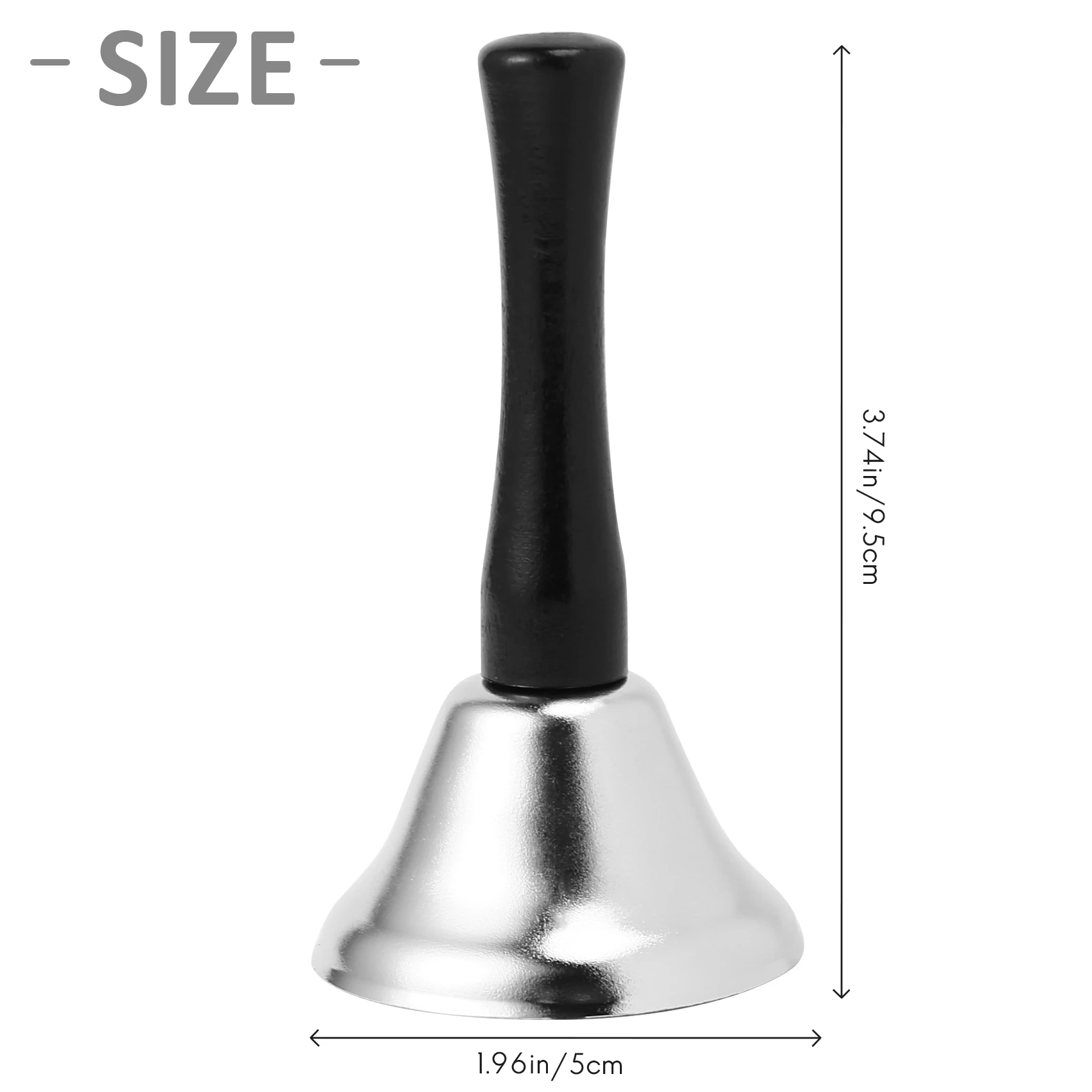 24-компонентные колокольчики серебряные стальные сервисные черная деревянная