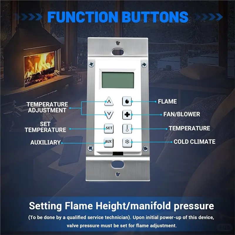 Фото 【ДОВАЯ СТОИМОСТЬ!】HTI-12-007 Переключатель настенного управления в сборе для Heat N Glo для газовых каминов Quadrafire, поддерживает как для NG и LP U №3