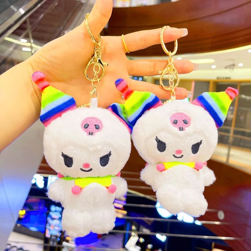 

Kawaii Rainbow Kuromi Plush Soft Stuffed Animals Doll Plushie Pillow Xmas Gift Decor Keychain