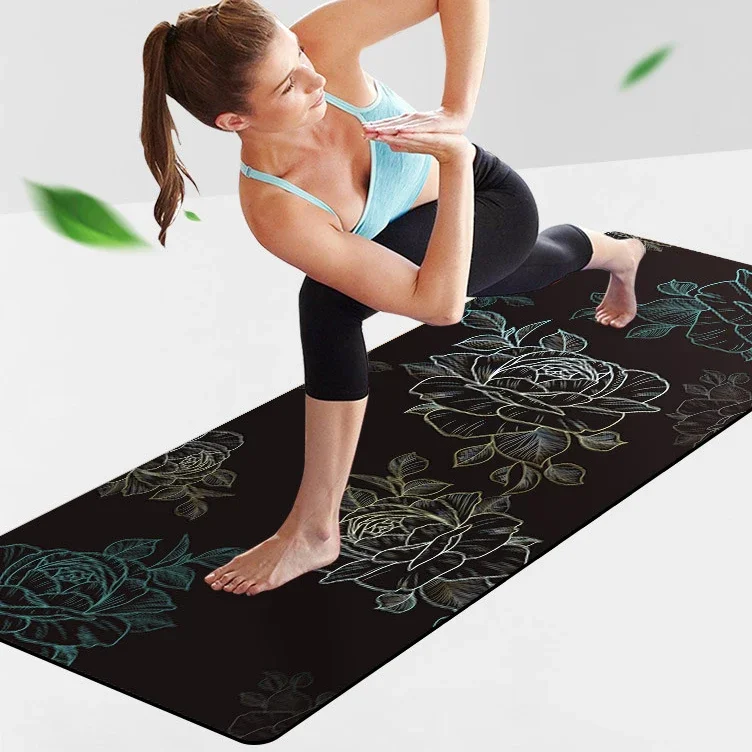 Коврик для йоги из искусственной кожи натурального каучука 183 см чистый