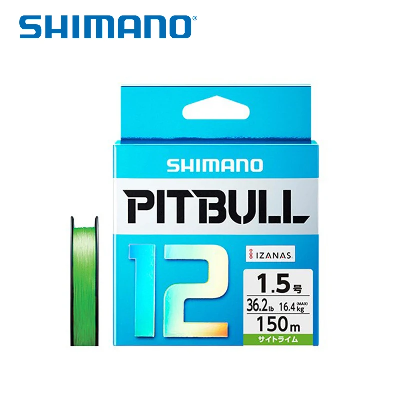 

SHIMANO PITBULL 8/12/8+ Strands Colorful 150m 200m Braid Powerful Fishing Line for Lures Saltwater Fishing Japan PE Line