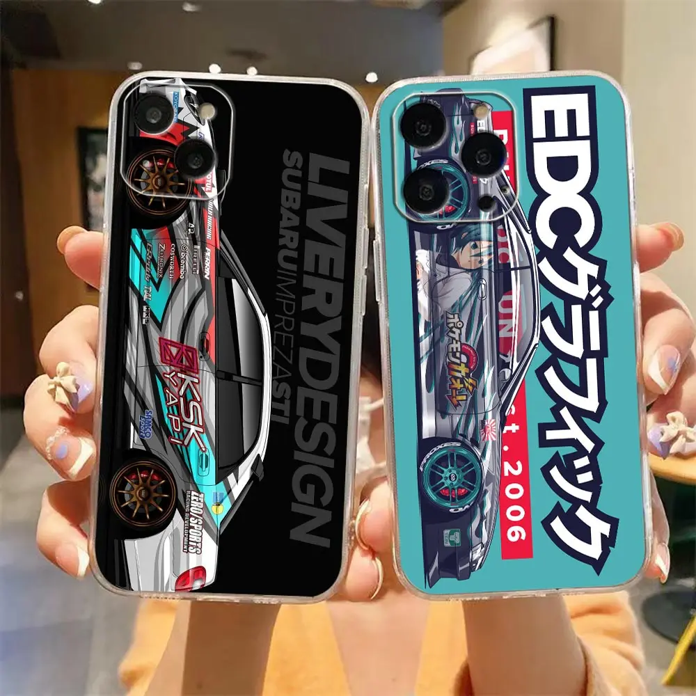 

Drift Sports Car Tokyo JDM Clear Case For iphone 14 11 12 13 PRO Apple 6 7 6S 8 Plus X XR XS MAX Case TPU Funda Capa Coque Para