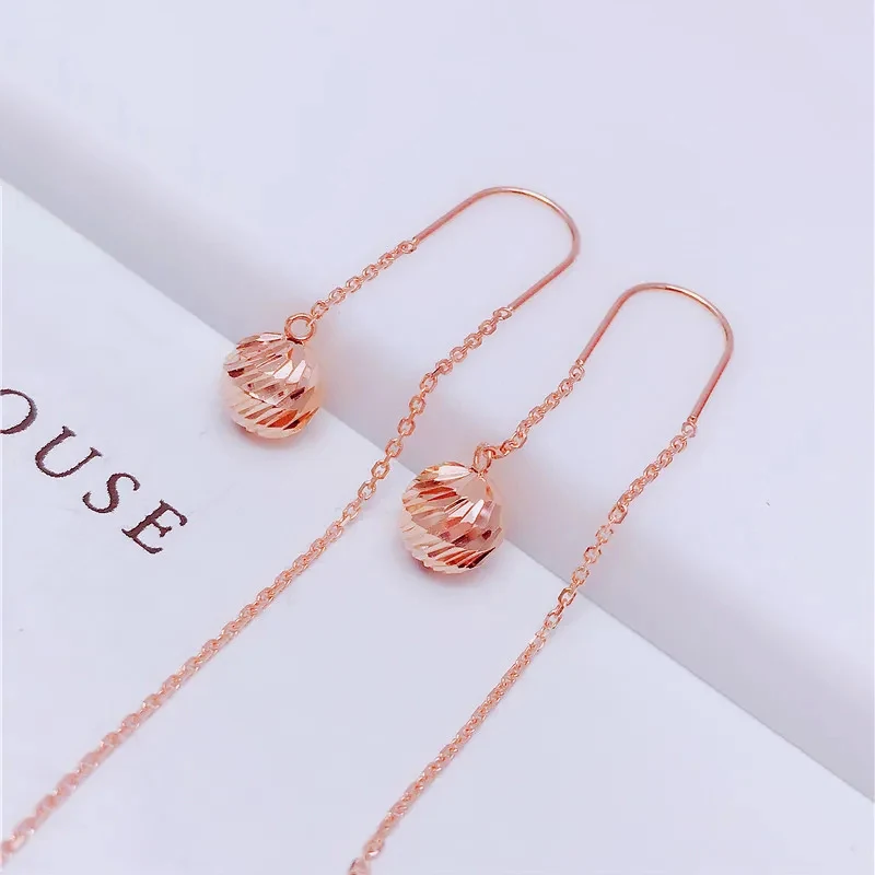 

Женские серьги-кисточки из розового золота 585 пробы, 14 к