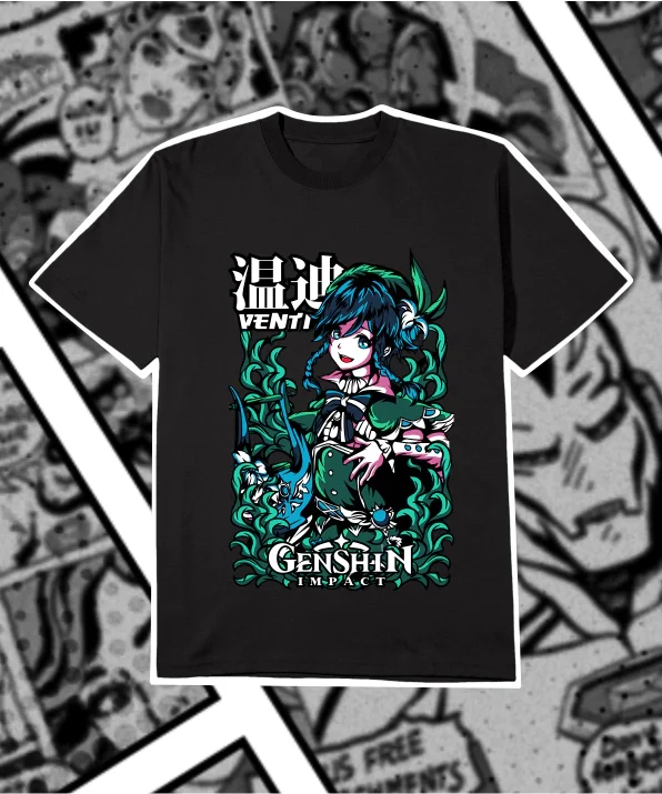 Рубашка Genshi Venti Yuri манга любовь в каждой форме