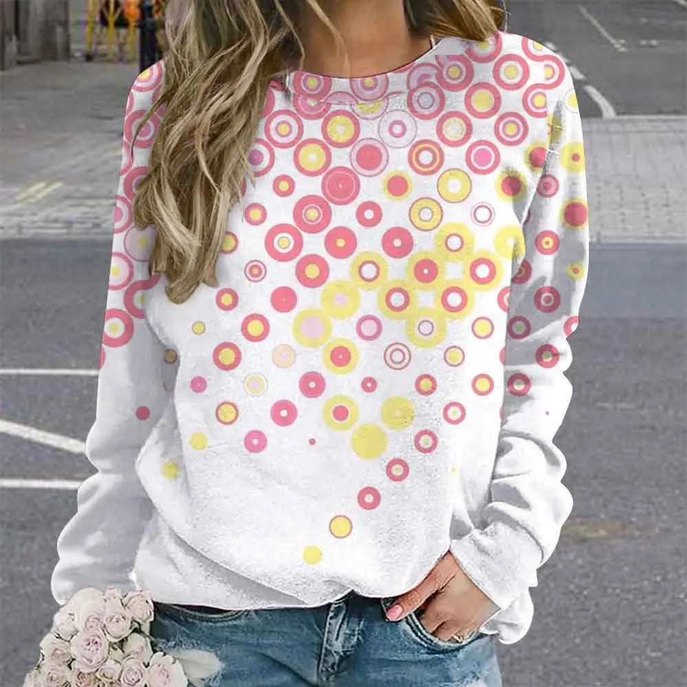 Женская кофта в европейском и американском стиле с 3D-принтом блестками