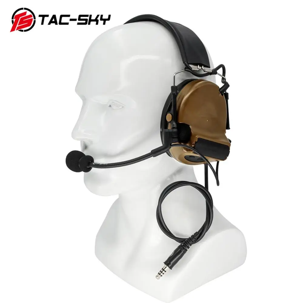 TS TAC-SKY Noise Cancelling Pickup Hunting Shooting COMTAC II+ARC Track Comtac Bracket CB+PTT U94 PTT