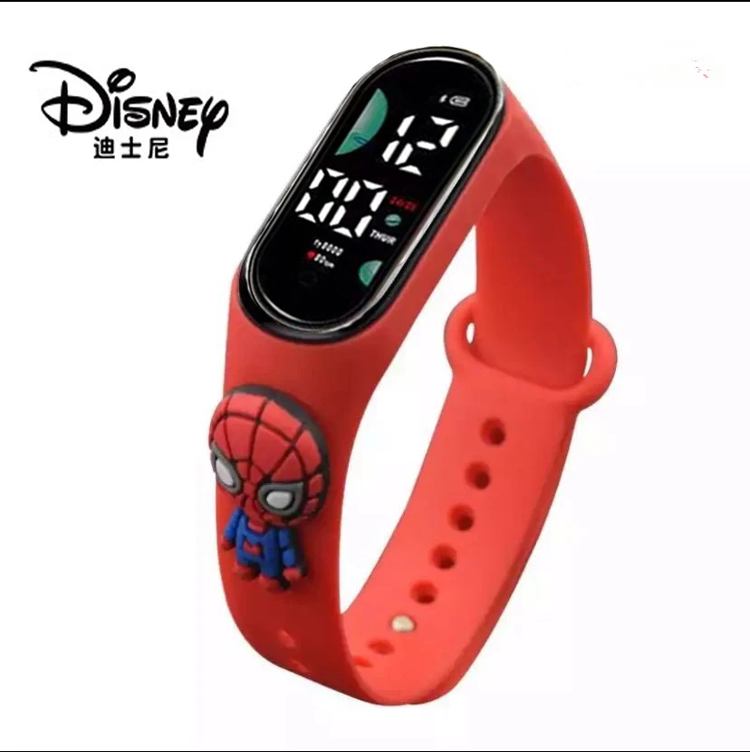 

Disney Princess Frozen Elsa Anna Spiderman Iron Man Mickey Minnie Mouse Stitch Winnie the Pooh LED Watch Children Toys