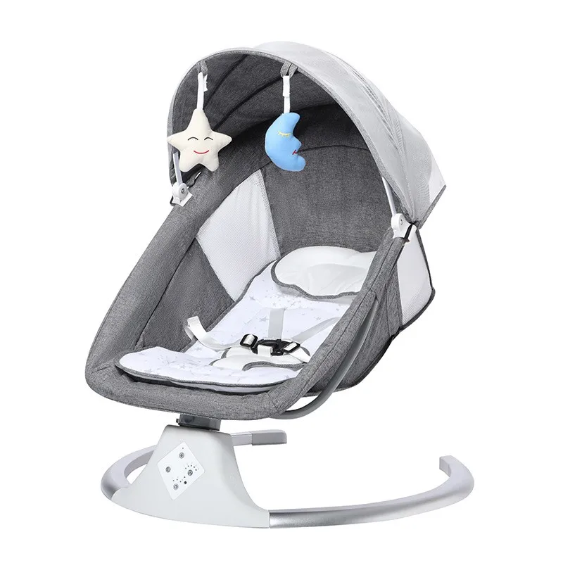 Baby electric rocking chair newborn sleeping cradle bed children's comfortable chair reclining chair 0-3 years old widening crib
