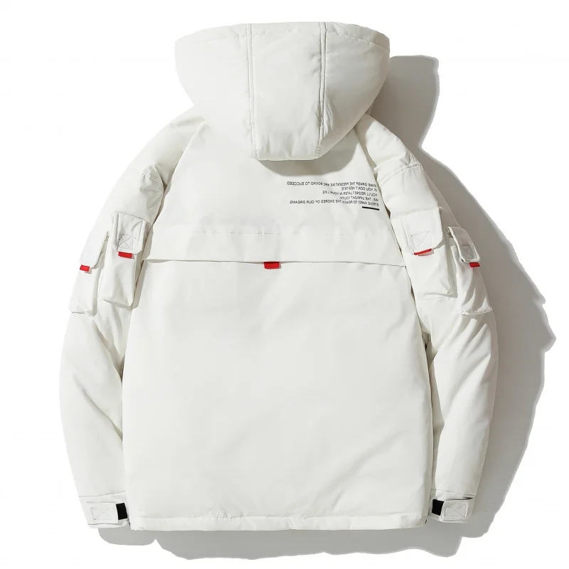 New Men's Down Jacket Winter Thick Men's Short Down Jacket American Puffer Jackets For Men Women White Duck Down Coat Parkas