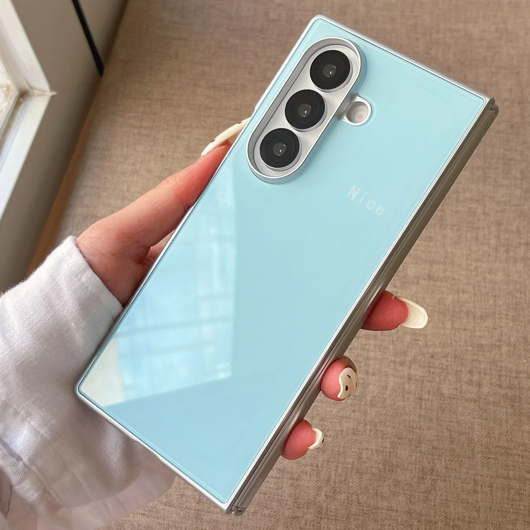 Фото Прекрасный чехол конфетных цветов для Samsung Galaxy Z Fold 7, гальванизированный чехол для Samsung Z Fold 6, Z Fold 5, Z Fold 4, ударопрочный жесткий корпус для телефона №5
