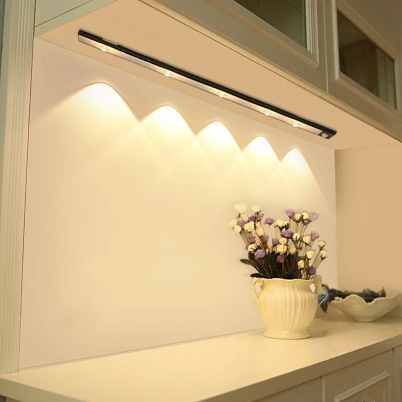Rechargeable Motion Sensor Night Light Led Lamp for Bedroom Cabinets 2022 New USB Smart Kitchen Wardrobe Room Nightlights Lamps