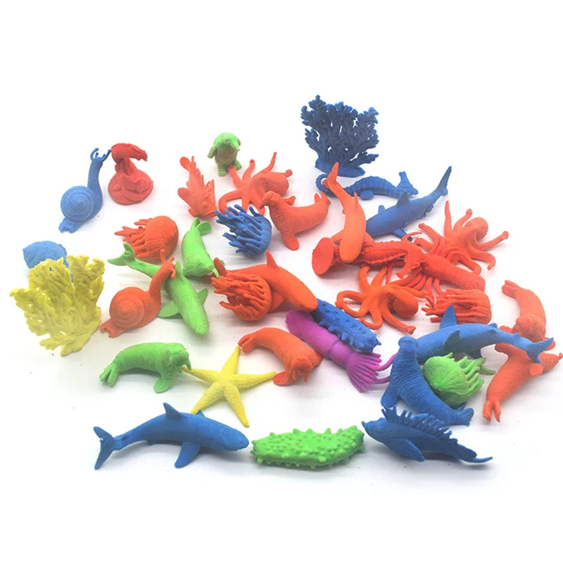 100/20/10Pcs Growing In Water Bulk Swell Sea Creature Creative Magic Toys Soak Water To Swell Dinosaur Toys Absorb Water Bigger
