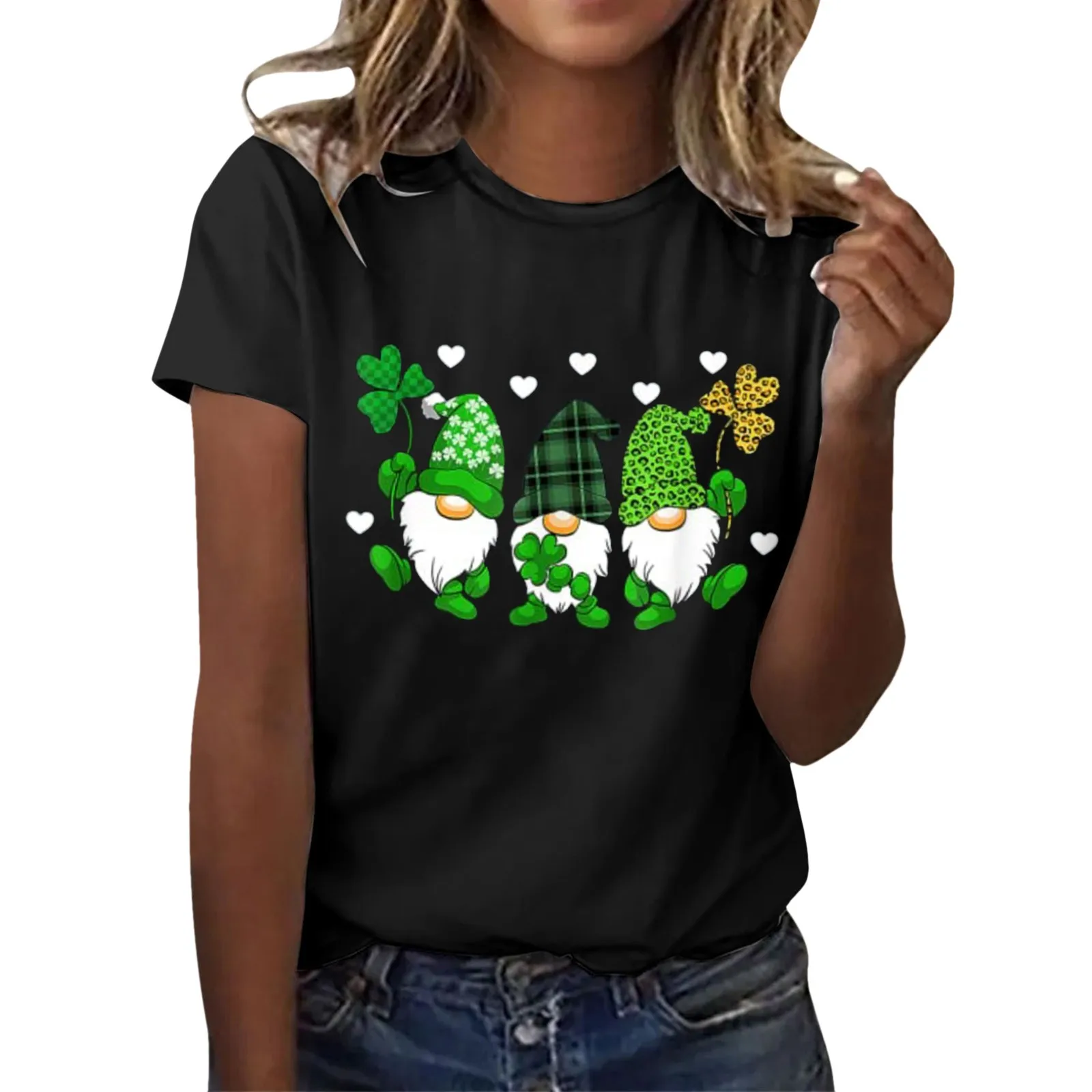 

Womens Tall Long Sleeve Womens Fashion Short Sleeve Top Print T Shirt Loose Top Women's Shirt