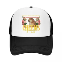 cheems vintage floral aesthetic baseball cap adult funny shiba inu meme adjustable trucker hat sun protection snapback caps