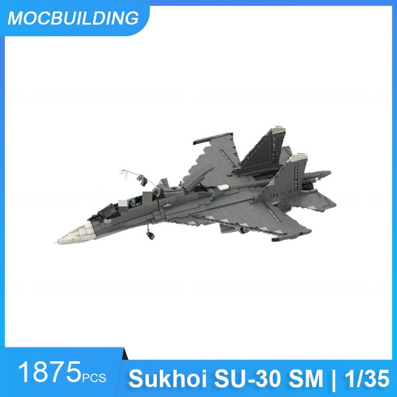 

MOC Building Blocks Sukhoi SU-30 SM 1/35 Scale Fighter Model DIY Assemble Bricks Educational Children Toys Kids Gifts 1875PCS