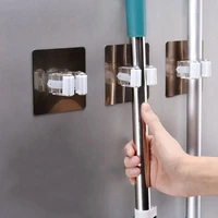 multi purpose hooks wall mounted mop organizer holder brush broom hanger hook kitchen bathroom waterproof self adhesive hook