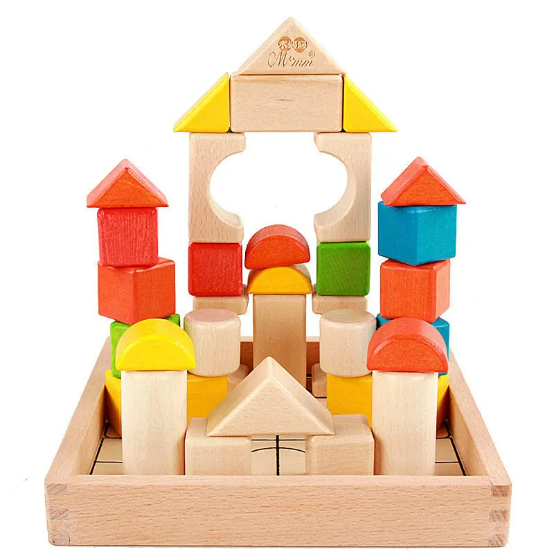 

28/32/56 шт., детский Деревянный конструктор