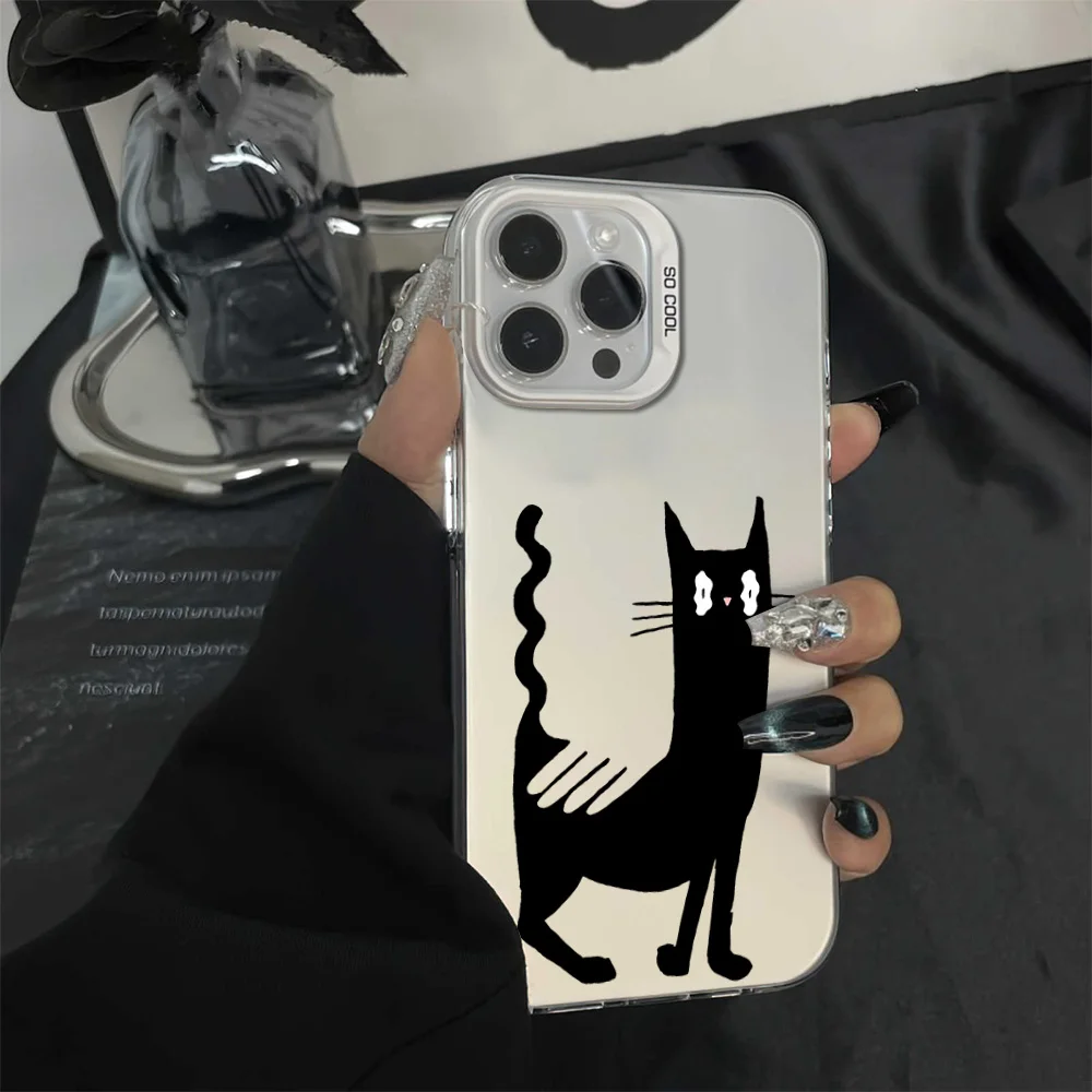 Art J-Jean J-Jullien Fashion Illustration Phone Case for iPhone 16 12 13 14 15 11 Max Pro Plus Laser IMD Color Shell