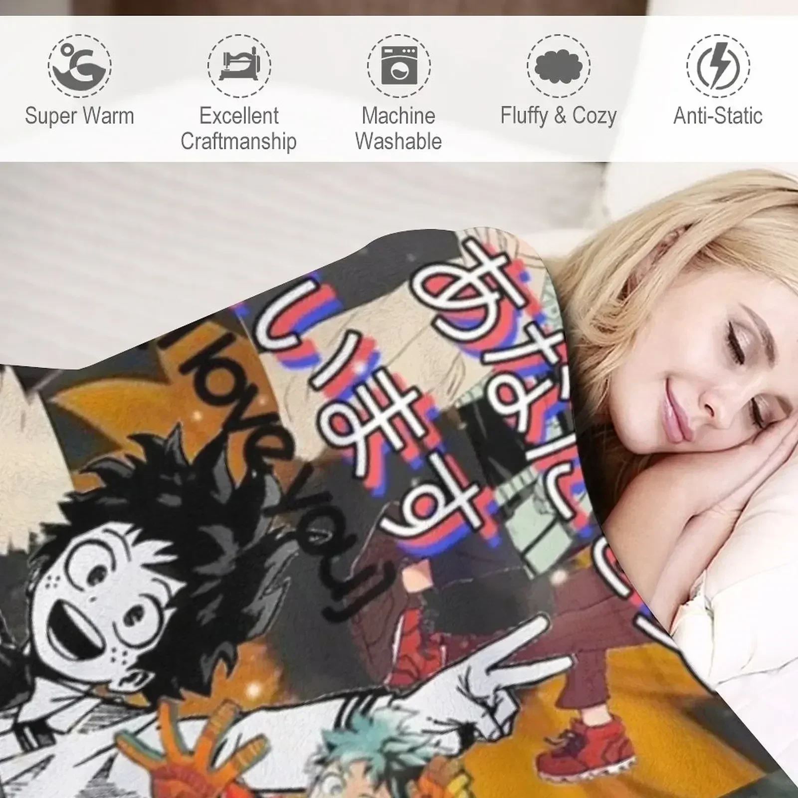 Фото Мягкий теплый плед для дивана с узором bakudeku pattern 2, мужской №4