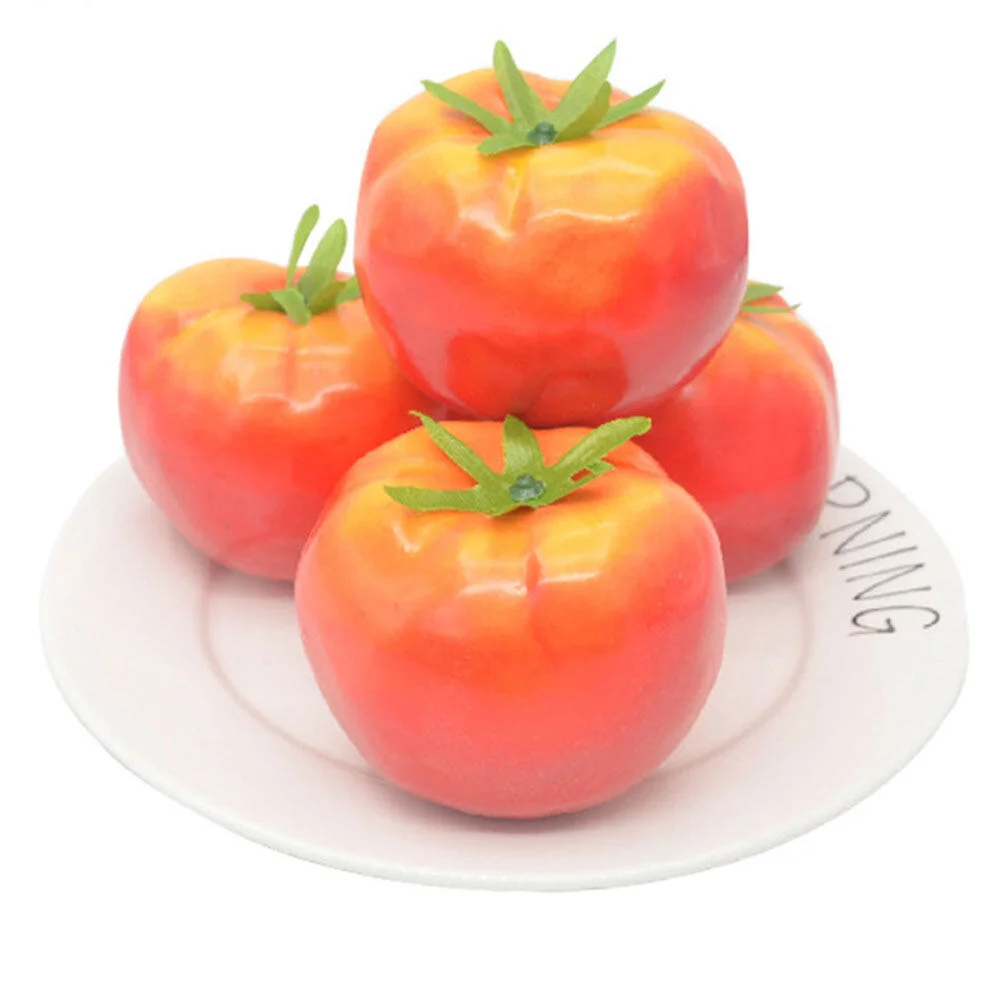 

Fake Grapes Desktop Small Tomato Adornment Lovely Realistic Realistic Tomato Model Shape Home Prop