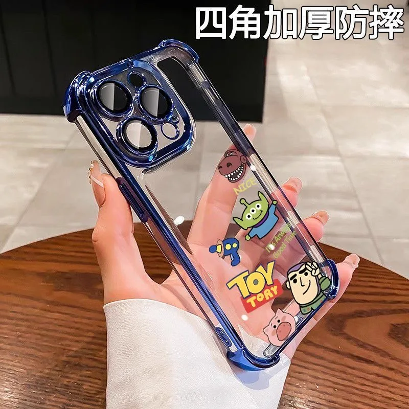 Cartoon Toy Story Phone Case For Samsung S24 S23 S22 S21 S20 FE Note20 Plus Ultra Lite 5G Shockproof Clear Armor Cover
