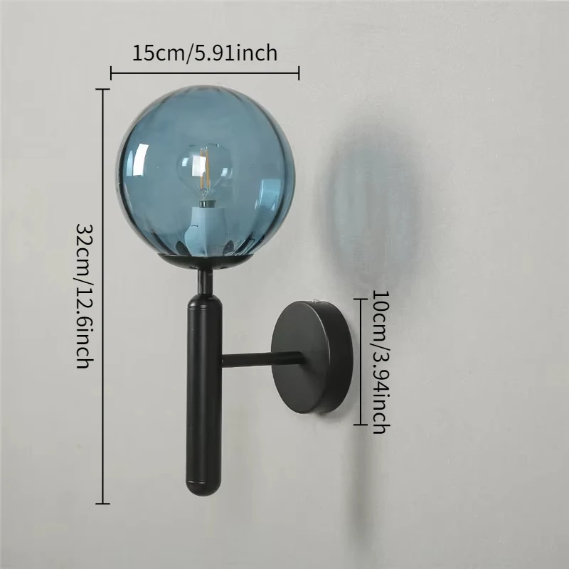 

Настенный светильник Lava Ball голубой 220В