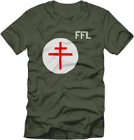 forces francaises libres ffl france libre wwii t shirt summer short sleeve casual o neck men t shirt