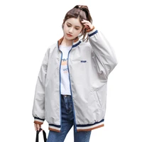 kchy loose bf baseball coat women korean casual zipper jacket long sleeve top female clothing 2022 spring