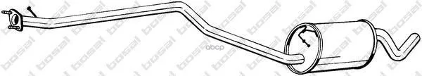 Глушитель Средний Ford Transit Connect 2002= Bosal арт. 290089 |
