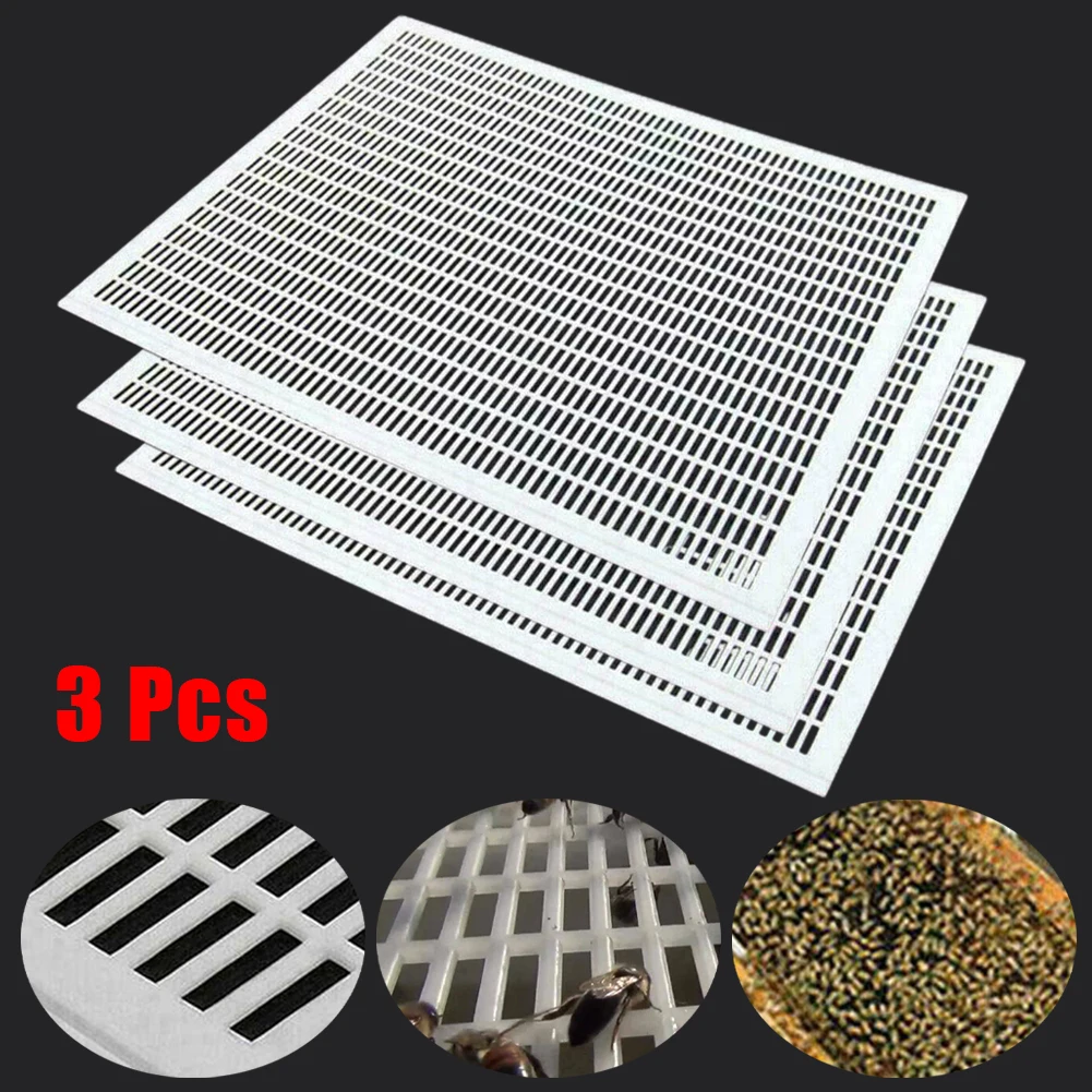 

3 Pcs Beekeeping Trapping Net Bee Queen Excluder Trapping Plastic Net Grid 41*52cm 10 Frame Beekeeping Equipment Supplies