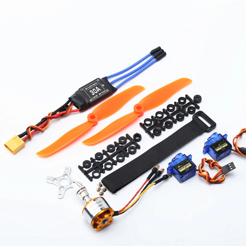 

2200kv Brushless Motor Fixed Wing Plane For RC Drone Kit Long/short Micro Toys 30A 6035 Propeller 100% Brand New