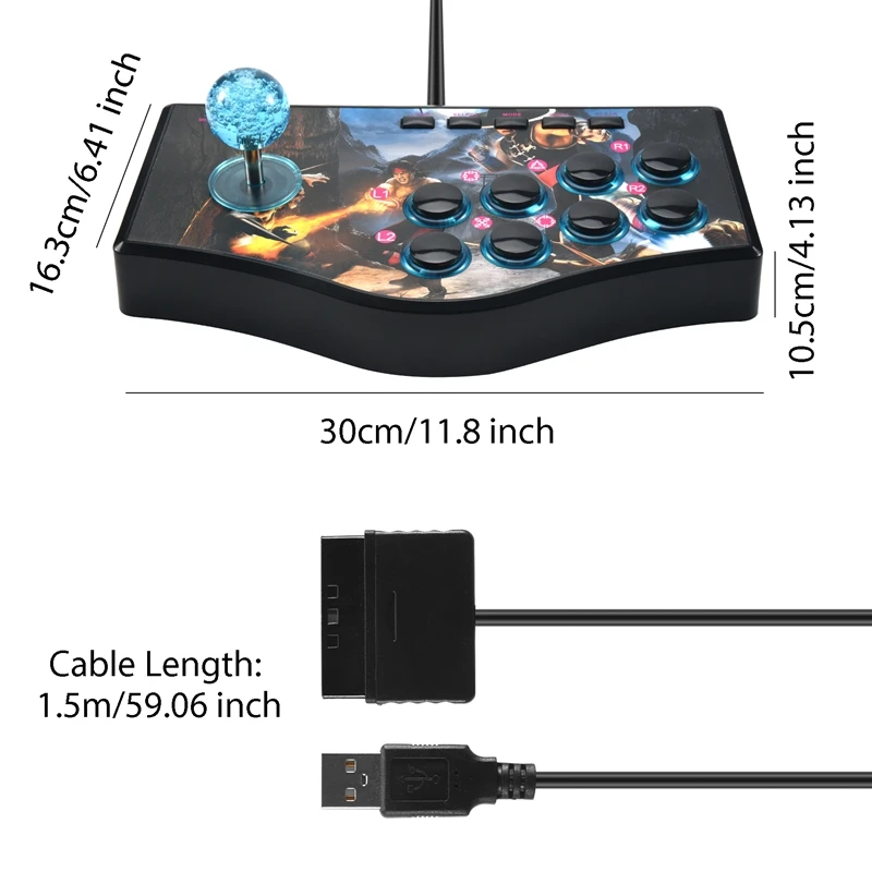 Ретро аркадный игровой контроллер-качалка USB-джойстик для Ps2/Ps3/Pc/Android Smart TV