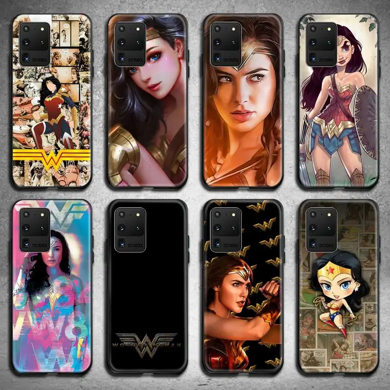 

DC SuperHero Wonder Woman Phone Case For Samsung Galaxy S21 Plus Ultra S20 FE M11 S8 S9 plus S10 5G lite 2020