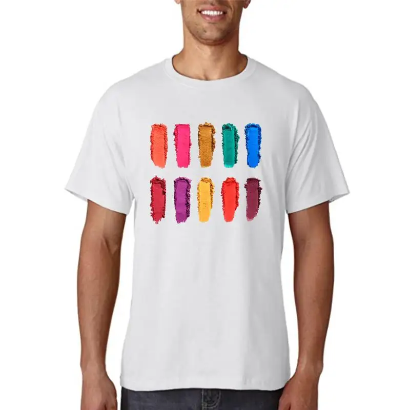 

2022 женский стиль макияж на пальцах милый модный мультяшный летний женский принт футболка стильный топ футболки Одежда Футболка