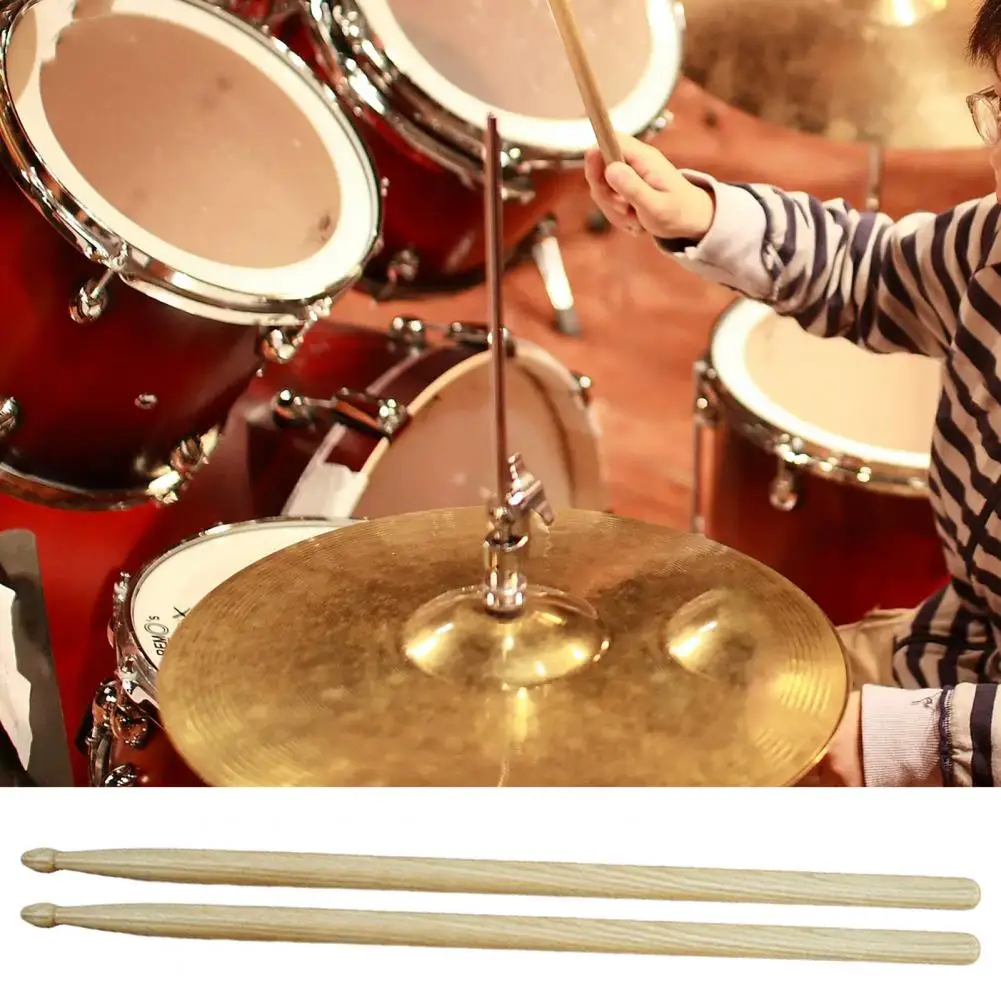 

1 Pair Instrument Drumstick Durable Ani-slip Anti-deform Smooth Surface Strong Toughness Anti-break Handhold Drumstick Drum Kit