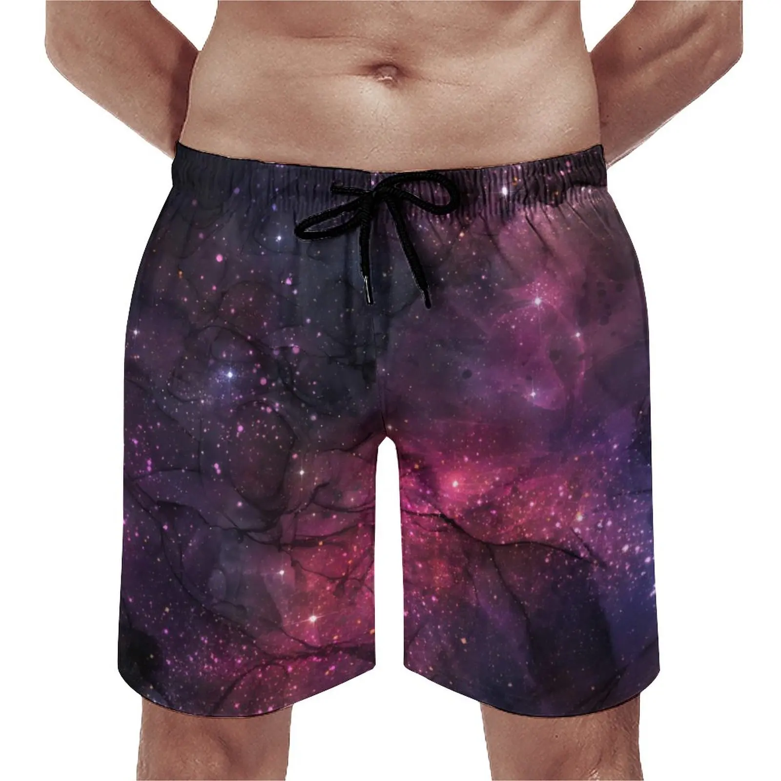 

Летние пляжные шорты со звездными звездами, модные быстросохнущие пляжные шорты большого размера