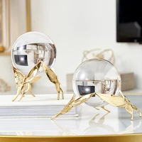 modern home decoration creative butterfly crystal ball brass living room decor accessories office desk accessories wedding gift