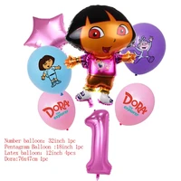 dora foil balloon baby birthday party supplies girl faovr gift kidsroom decoration baby shower decor kid suprise toy partyware