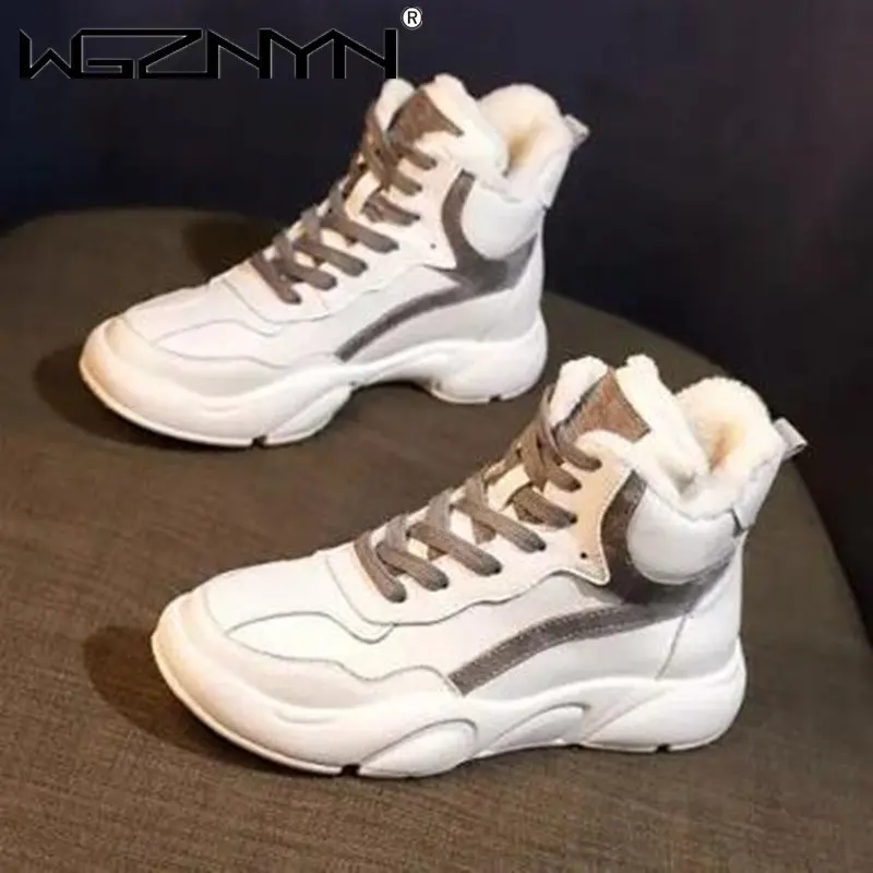 

Женские зимние ботинки на плоской подошве, с бархатной подкладкой