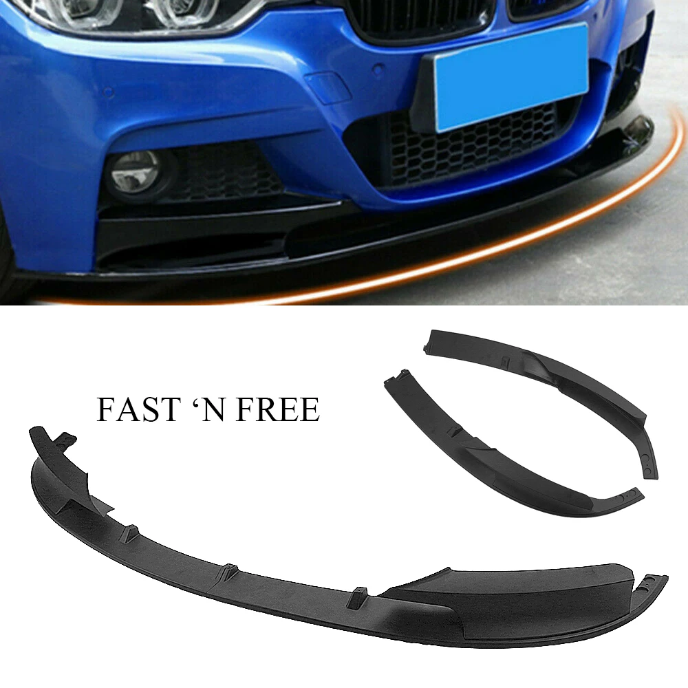 

Для BMW F30 3 серии 2012-2018 м стильный передний бампер спойлер губа матовый черный Автомобильный нижний корпус комплект разделитель защитная пла...