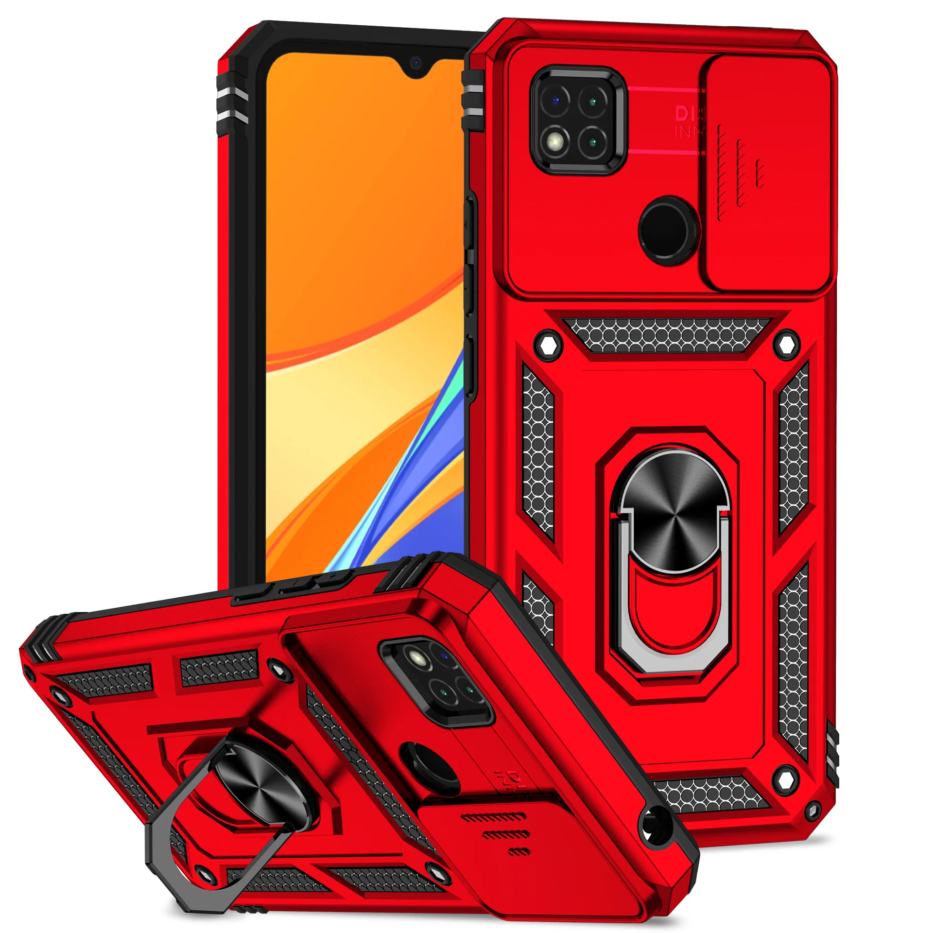 

Slide Camera Bracket Cover For Xiaomi Redmi 10A 10C 10Prime 9A 9C Note 11 10 9 8 Pro Max 11s 10s 9s Armor Shockproof Phone Case