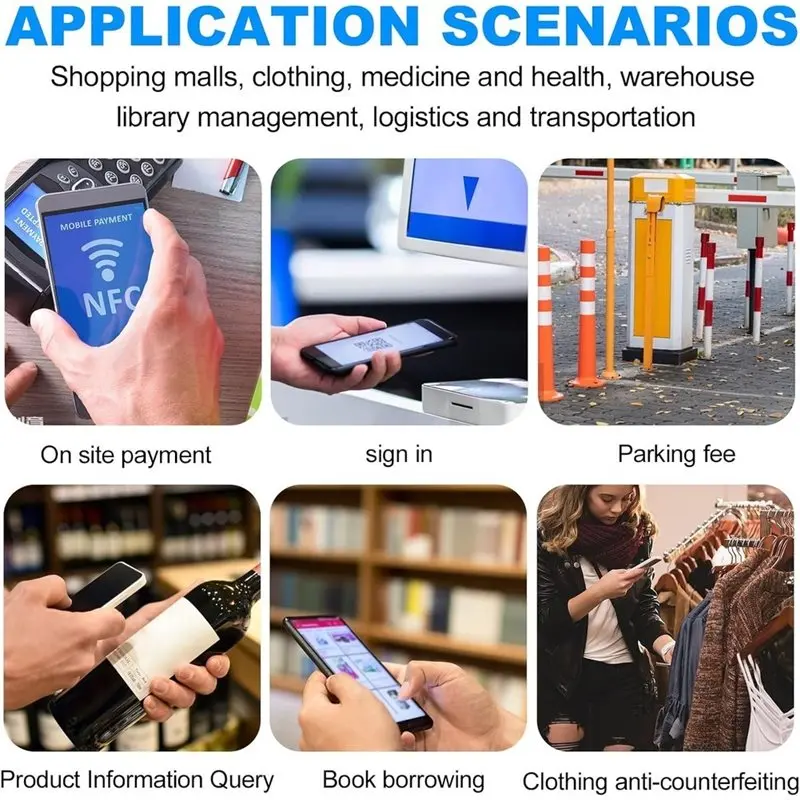 Фото Метки B29C-RFID, 500 шт., NFC-метки-наклейки с чипом NTAG213, пустые самоклеящиеся этикетки, перезаписываемые, память 137 байт. №2