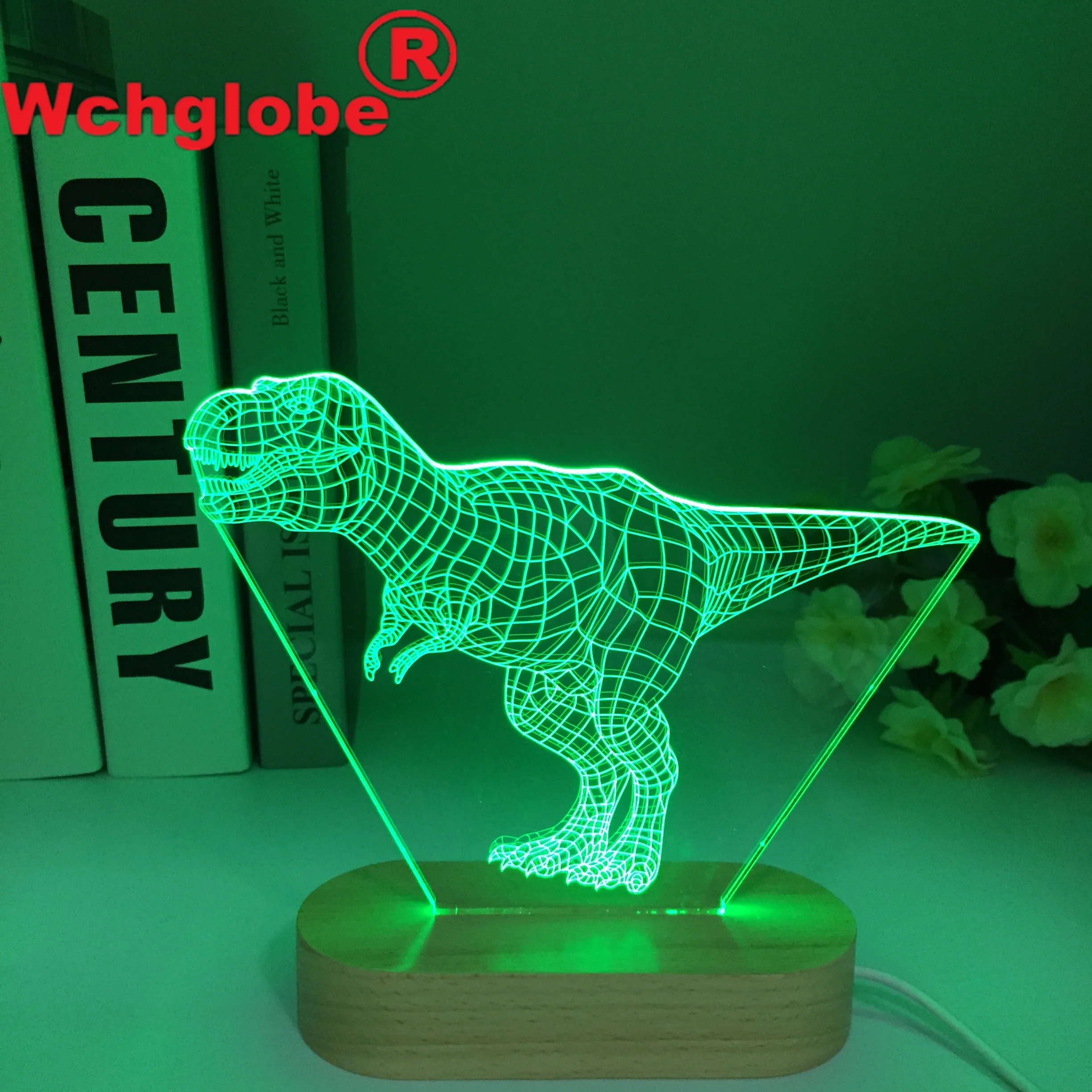 

Лампа в виде динозавра Юрского периода Indominus Rex Allosaurus Baryonyx Carnotaurus3D, ночсветильник с дистанционным управлением и изменением цвета для домашне...