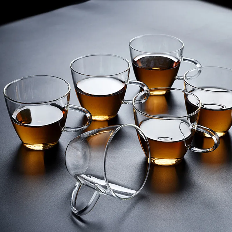 

6Pcs 50Ml -150Ml Glass Double Insulation Cup Espresso Coffee Cup Heat Resistant Glass Kungfu Tea Set Tea Cup