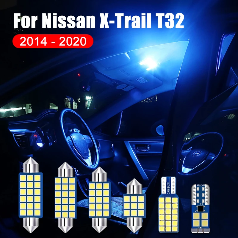 

For Nissan X-Trail X Trail XTrail T32 2014-2018 2019 2020 3PCS Car LED Bulbs Interior Dome Reading Lights Trunk Lamp Accessories