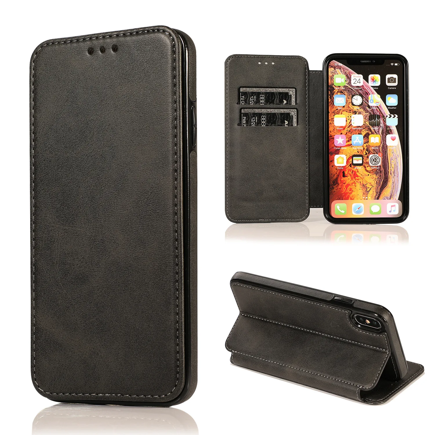 

Magnetic Wallet Case For iPhone 14 Pro 13 12 11 Mini SE 2020 6 6s 7 8 Plus 13Pro 12Pro 11Pro X XR XS Max Case Leather Flip Cover