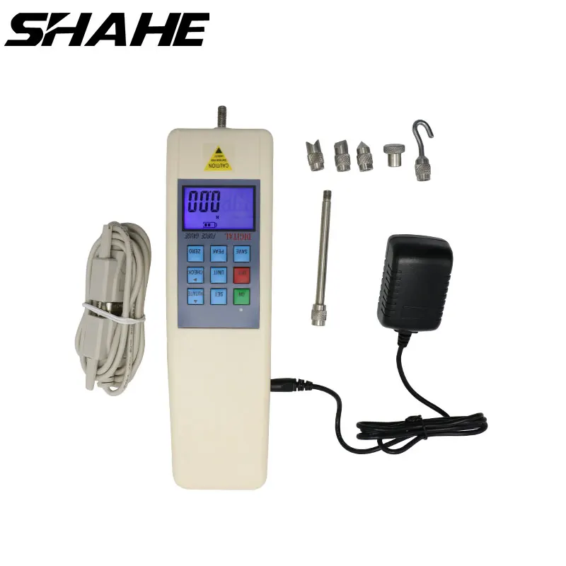 SHAHE Portable Dynamometer Digital Push Pull Force Gauge With RS232 Force Measuring Instrument 100N/200N/300N/500N Force Gauge